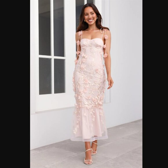Hello Molly Dresses & Skirts - Hello Molly Enchanted Dream Blush Pink Midi Dress XL NWT